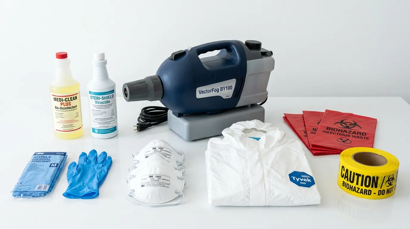 Professional biohazard remediation crew working in Keolu Hills